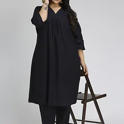 Sizeupp Woven Design Pure Cotton Plus Size Top & Trouser Co-Ords-picture-20