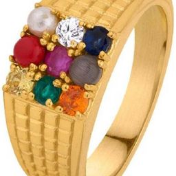 GenZcomplex Gold-Plated Copper Crystals Finger Ring-image-61