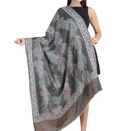 Stole & Yarn Unisex Woven Design Woolen Stole-image-25