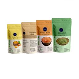 VEDICINE Set Of 4 Wild Turmeric Orange Masoor Neem Leaf Power For Face Pack-100gm each-29
