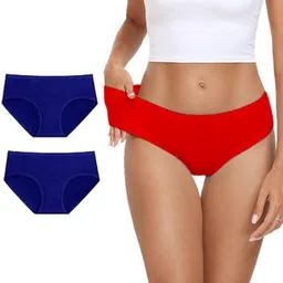 Diving Deep Pack Of 3 Cotton Hipster Briefs DD133 Blue2, R New Pant_ies_3 PC_XS-image-32