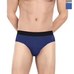LOGGERHEAD Pack Of 3 Cotton Mid-Rise Basic Briefs LHFB004-DarkGrey-Blue-Navy-image-95