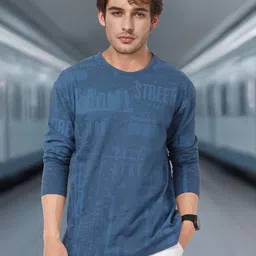 The Roadster Life Co. Conversational Print Drop-Sleeves Pure Cotton Relaxed Fit T-shirt-image-90