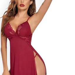 Klovvy Women Shoulder Strap Self-Designed Babydoll-image-47
