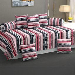 HIYANSHI HOME FURNISHING Set of 8 Bedsheet, Cushion Covers & Bolster Covers Diwan Set-image-51