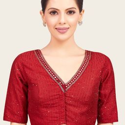 Studio Shringaar Non Padded EmbroideredSaree Blouse-image-32