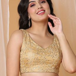 SALWAR STUDIO Embroidered Padded Saree Blouse-picture-46