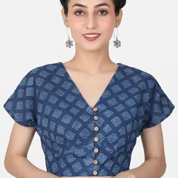 Llajja Printed Pure Cotton Readymade Saree Blouse-picture-37