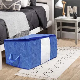 Home Fresh Set Of 6 Blue Printed  Saree Organisers-6