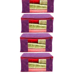 Home Fresh Set Of 4 Pink Printed Organisers-51