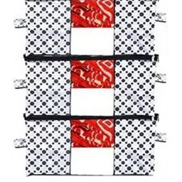 Home Fresh Set of 3 White Printed Saree Covers-12