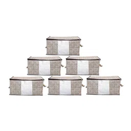 Home Fresh Set Of 6 Brown Printed Saree Organisers-27