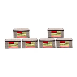 Home Fresh Set Of 6 Brown Printed Organisers-13