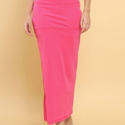 Soch Pink Solid Lycra Saree Shapewear-image-46