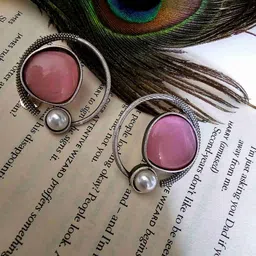 Binnis Wardrobe Silver-Plated Artificial Beads Contemporary Studs Earrings-43