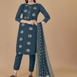 HERE&NOW Embellished Unstitched Dress Material-image-54