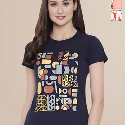 Mast & Harbour Women Typography 3 Printed Applique T-shirt-image-82