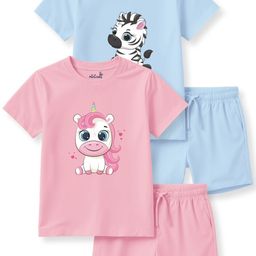 Minicult Unisex Kids T-shirt and Shirt with Pyjamas-35
