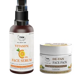 TNW the natural wash Set of De-Tan Face Pack - 50g & Vitamin C Face Serum - 30ml-15