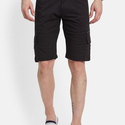 Octave Men Cotton Slim Fit Mid Rise Cargo Shorts-picture-23