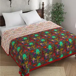 EverHOME Arch Brown & Green AC Room 120 GSM Cotton Double Bed Dohar-image-18