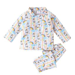 Babywish Kids Rainbow Theme Printed Pure Cotton Night suit-image-94