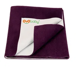 OyO Baby Kids Purple Instadry Anti-Piling Large Dry Sheet Bed Protector-28