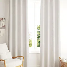 LINENWALAS Happy Sleeping White 2-Pieces Black Out Door Curtains-image-70