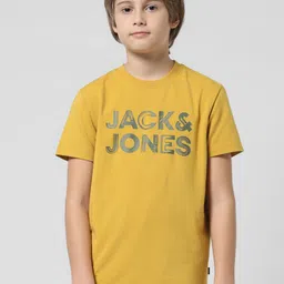 Jack & Jones Junior Boys Typography Printed Short Sleeves Regular T-shirt-image-79