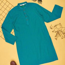 indus route by Pantaloons Boys Mandarin Collar Long Sleeves Pure Cotton Straight Kurta-19