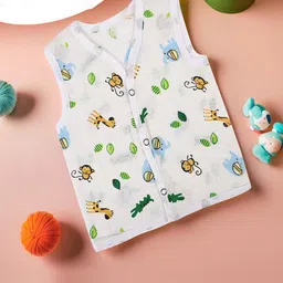 Kuber IndustriesPack Of 15 Printed Cotton New Born Baby Cut Sleeves Jhablas - 97KM32985-image-35
