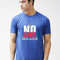EPPE Men Blue Typography Printed Slim Fit T-shirt-image-85