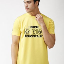 EPPE Men Yellow Typography Printed Slim Fit T-shirt-image-82