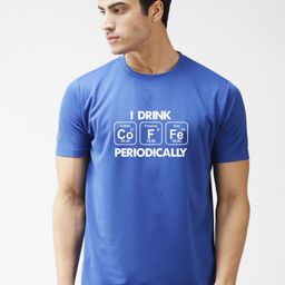 EPPE Men Blue Typography Printed Slim Fit T-shirt-image-3