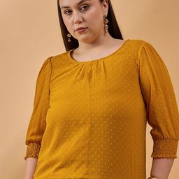 all about you Women Self Design Puff Sleeves Top-image-47