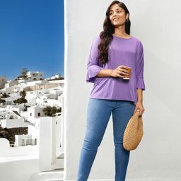 Sztori Plus Size Bell Sleeves Top-picture-9