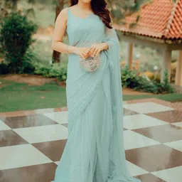 Anouk Embellished Sequinned Pure Georgette Saree-86