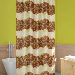 ArtzFolio White & Yellow Printed Waterproof Shower Curtains-picture-1