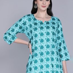 Tviksha Fashion Floral Printed V-Neck Pure Cotton Kurti-image-48