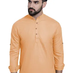 EdinWolf Men Solid Daily Cotton Short Kurta-image-20
