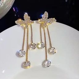 ONUYX Gold-Plated Cubic Zirconia Studded Earrings-38