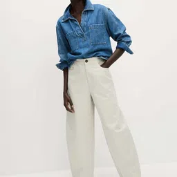 Marks & Spencer Women Relaxed Fit High-Rise Trousers-image-109