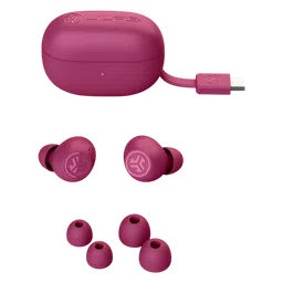 JLAB Go Pop ANC TWS Earbuds with Active Noise Cancellation (IP55 Sweat and Splashproof, Google Fast Pair, Fuchsia) image 3