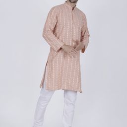 JASHNA Men Regular Kurta with Pyjamas image 2