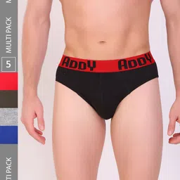 T.T. Men Addy Pure Cotton Brief Solid Pack of 5 Pure Cotton Brief Assorted-28