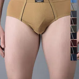Dollar Bigboss Men Pack of 10 Anti-Microbial Super Combed Cotton Brief- MBBR-03-MDSUE-45