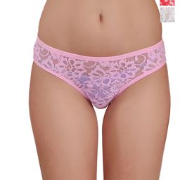 SELFCARE Pack of 3 Mid-Rise Net Self Design Bikini Briefs-91