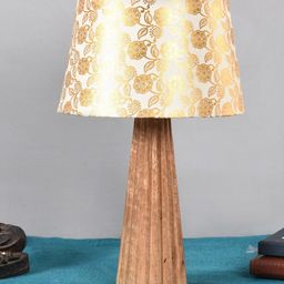 Foziq Brown & White Printed Table Lamp-image-54