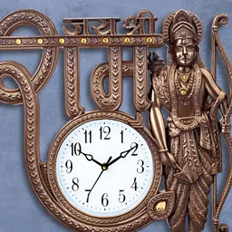 Attractionz Beige & White Textured Analogue Traditional Wall Clock-18