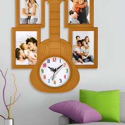Attractionz Beige & White Round Shaped Contemporary Wall Clock-image-98